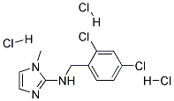 (2,4-DICHLORO-BENZYL)-(1-METHYL-1H-IMIDAZOL-2-YL)-AMINE TRIHYDROCHLORIDE 结构式