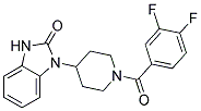 1-[1-(3,4-Difluorobenzoyl)piperidin-4-yl]-1,3-dihydro-2H-benzimidazol-2-one 结构式