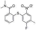 2-[(5-FLUORO-4-METHYL-2-NITROPHENYL)THIO]-N,N-DIMETHYLBENZAMIDE 结构式