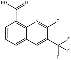 2-CHLORO-3-(TRIFLUOROMETHYL)QUINOLINE-8-CARBOXYLIC ACID 结构式