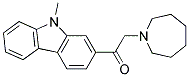 1-Azepan-1-yl-2-(9-methyl-9H-carbazol-2-yl)-ethanone 结构式