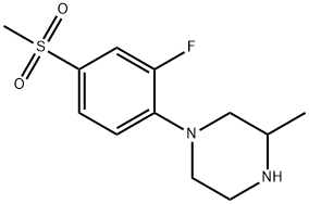 1-(2-氟-4-(甲基磺酰基)苯基)-3-甲基哌嗪 结构式