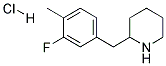 2-(3-氟-4-甲基苄基)哌啶盐酸盐 结构式