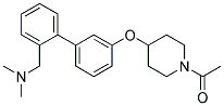 1-(3'-[(1-ACETYLPIPERIDIN-4-YL)OXY]BIPHENYL-2-YL)-N,N-DIMETHYLMETHANAMINE 结构式