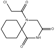 1-(2-氯乙酰)-1,4-二氮杂螺[5.5]十一烷-3,5-二酮 结构式