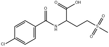 2-(4-氯苯甲酰胺)-4-(甲基磺酰基)丁酸 结构式
