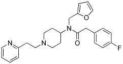 2-(4-FLUOROPHENYL)-N-(2-FURYLMETHYL)-N-[1-(2-PYRIDIN-2-YLETHYL)PIPERIDIN-4-YL]ACETAMIDE 结构式