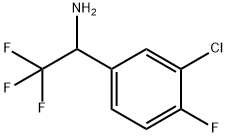 1-(3-CHLORO-4-FLUORO-PHENYL)-2,2,2-TRIFLUORO-ETHYLAMINE 结构式