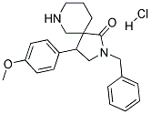 2-BENZYL-4-(4-METHOXYPHENYL)-2,7-DIAZASPIRO[4.5]DECAN-1-ONE HYDROCHLORIDE 结构式