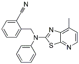 2-([(7-METHYL[1,3]THIAZOLO[5,4-B]PYRIDIN-2-YL)(PHENYL)AMINO]METHYL)BENZONITRILE 结构式