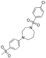 1-[(4-CHLOROPHENYL)SULFONYL]-4-[4-(METHYLSULFONYL)PHENYL]-1,4-DIAZEPANE 结构式