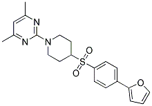 2-(4-([4-(2-FURYL)PHENYL]SULFONYL)PIPERIDIN-1-YL)-4,6-DIMETHYLPYRIMIDINE 结构式
