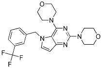 2,4-DI-MORPHOLIN-4-YL-5-(3-TRIFLUOROMETHYL-BENZYL)-5H-PYRROLO[3,2-D]PYRIMIDINE 结构式
