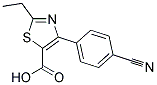 2-Ethyl-4-(4-Cyanophenyl)-5-Thiazole-Carboxylic Acid 结构式