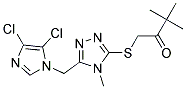 1-({5-[(4,5-dichloro-1H-imidazol-1-yl)methyl]-4-methyl-4H-1,2,4-triazol-3-yl}thio)-3,3-dimethylbutan-2-one 结构式