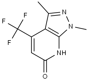 1,3-二甲基-4-(三氟甲基)-1H-吡唑并[3,4-B]吡啶-6-醇 结构式