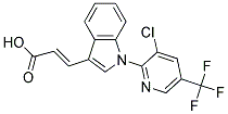 1-[3-Chloro-5-(trifluoromethyl)pyridin-2-yl]-1H-indol-3-ylacrylic acid 结构式