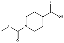 1-甲氧羰基哌啶-4-甲酸 结构式