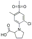 1-[2-Chloro-5-methyl-4-(methylsulphonyl)phenyl]pyrrolidine-2-carboxylic acid 结构式