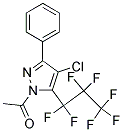1-Acetyl-4-chloro-5-(heptafluoropropyl)-3-phenyl-1H-pyrazole 结构式