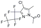 1-(4-氯-5-甲基-3-(全氟丙基)-1H-吡唑-1-基)乙-1-酮 结构式