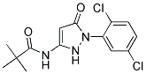 1-(2,5-Dichlorophenyl)-3-trimethylacetamido-5-pyrazolone 结构式