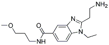 2-(2-AMINO-ETHYL)-1-ETHYL-1H-BENZOIMIDAZOLE-5-CARBOXYLIC ACID (3-METHOXY-PROPYL)-AMIDE 结构式