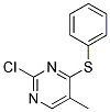 2-CHLORO-5-METHYL-4-PHENYLSULFANYL-PYRIMIDINE 结构式
