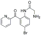 2-[2-(2-aminoacetylamino)-5-bromobenzoyl]pyridine 结构式