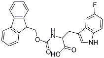2-{[(9H-fluoren-9-ylmethoxy)carbonyl]amino}-3-(5-fluoro-1H-indol-3-yl)propanoic acid 结构式