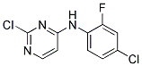 2-chloro-N-(4-chloro-2-fluorophenyl)pyrimidin-4-amine 结构式