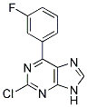 2-chloro-6-(3-fluorophenyl)-9H-purine 结构式