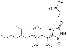 (2-Ethylhexyl)dimethoxybenzylidene dioxoimidazolidine propionate 结构式