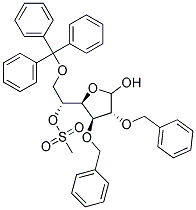 2,3-DI-O-BENZYL-5-O-METHYLSULFONYL-6-O-TRITYL-D-GLUCOFURANOSE 结构式