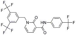 1-(3,5-Bis(trifluoromethyl)benzyl)-2-oxo-N-(4-(trifluoromethyl)phenyl)-1,2-dihydro-3-pyridinecarboxamide 结构式