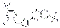 1-(5-((3-Chloro-5-(trifluoromethyl)-2-pyridinyl)methyl)-2-thienyl)-2-((5-(trifluoromethyl)-2-pyridinyl)sulfanyl)-1-ethanone 结构式