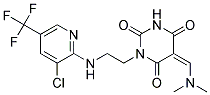 1-(2-((3-Chloro-5-(trifluoromethyl)-2-pyridinyl)amino)ethyl)-5-((dimethylamino)methylene)-2,4,6(1H,3H,5H)-pyrimidinetrione 结构式