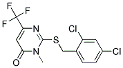 2-((2,4-Dichlorobenzyl)sulfanyl)-3-methyl-6-(trifluoromethyl)-4(3H)-pyrimidinon 结构式