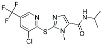 2-((3-Chloro-5-(trifluoromethyl)-2-pyridinyl)sulfanyl)-N-isopropyl-1-methyl-1H-imidazole-5-carboxamide 结构式