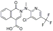 2-((3-Chloro-5-(trifluoromethyl)-2-pyridinyl)(methyl)amino)-1-oxo-1,2-dihydro-4-isoquinolinecarboxylic acid 结构式