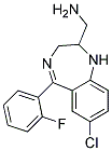 2-AMINOMETHYL-7-CHLORO-2,3-DIHYDRO-5-(2-FLUOROPHENYL)-1H-1,4-BENZODIAZEPINE 结构式