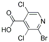 2-Bromo-3,5-dichloro-4-pyridinecarboxylic acid 结构式