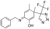 2-[Benzylimino-(5(4)-trifluoromethyl-1,2,3-triazol-4(5)-yl)methyl]-4-methylphenol 结构式