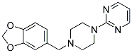 2[4-(1,3-Benzodioxol-5-ylmethyl)-1-piperazinyl-]pyrimidine 结构式