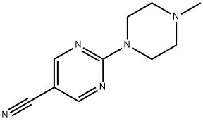 2-(4-甲基哌嗪-1-基)嘧啶-5-甲腈 结构式