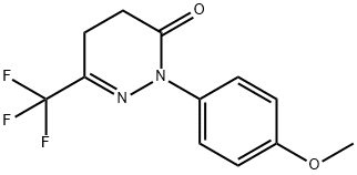 2-(4-METHOXYPHENYL)-6-(TRIFLUOROMETHYL)-4,5-DIHYDROPYRIDAZIN-3(2H)-ONE 结构式