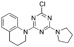 1-(4-CHLORO-6-TETRAHYDRO-1H-PYRROL-1-YL-1,3,5-TRIAZIN-2-YL)-1,2,3,4-TETRAHYDROQUINOL 结构式