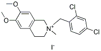 2-(2,4-DICHLOROBENZYL)-6,7-DIMETHOXY-2-METHYL-1,2,3,4-TETRAHYDROISOQUINOLINIUM IODID, TECH 结构式