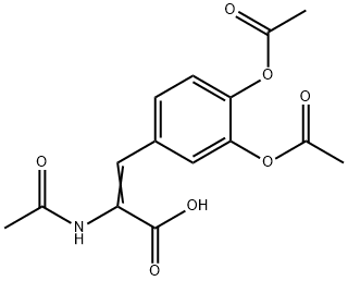 2-ACETAMIDO-3-(3,4-DIACETOXYPHENYL)-2-PROPENOIC ACID 结构式