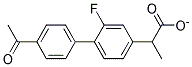 2-(4'-Acetyl-2-fluoro-biphenyl-4yl)propionate 结构式